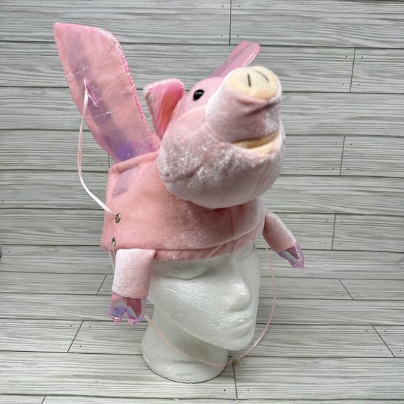 Flying Pig Velour Hat Novelty Cap Flapping Wings - Picture 1 of 8
